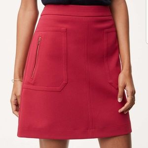 Ann taylor Loft zip pocket Pink Skirt size 0